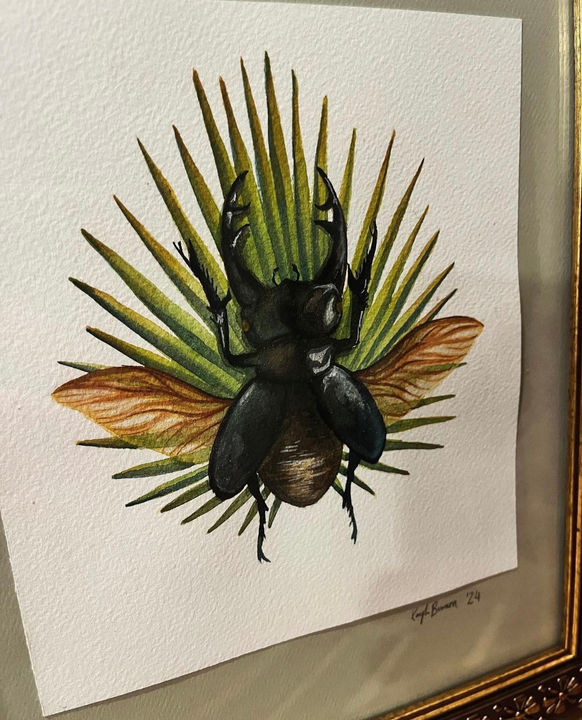 Stag Beetle and Saw Palmetto