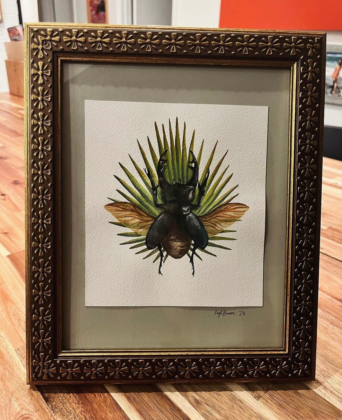 Stag Beetle and Saw Palmetto